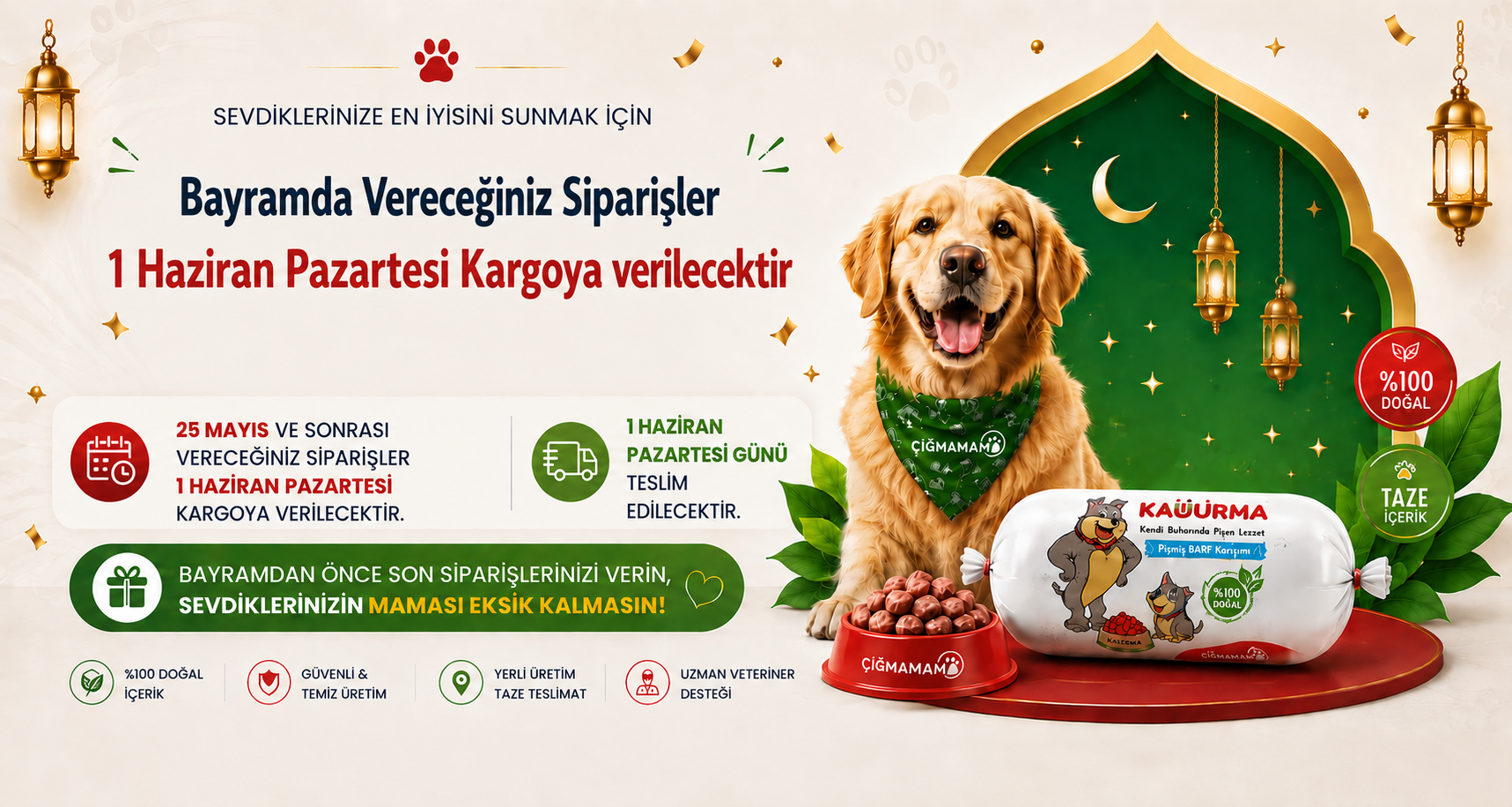 Çiğmamam Barf Kedi ve Köpek Maması Slider