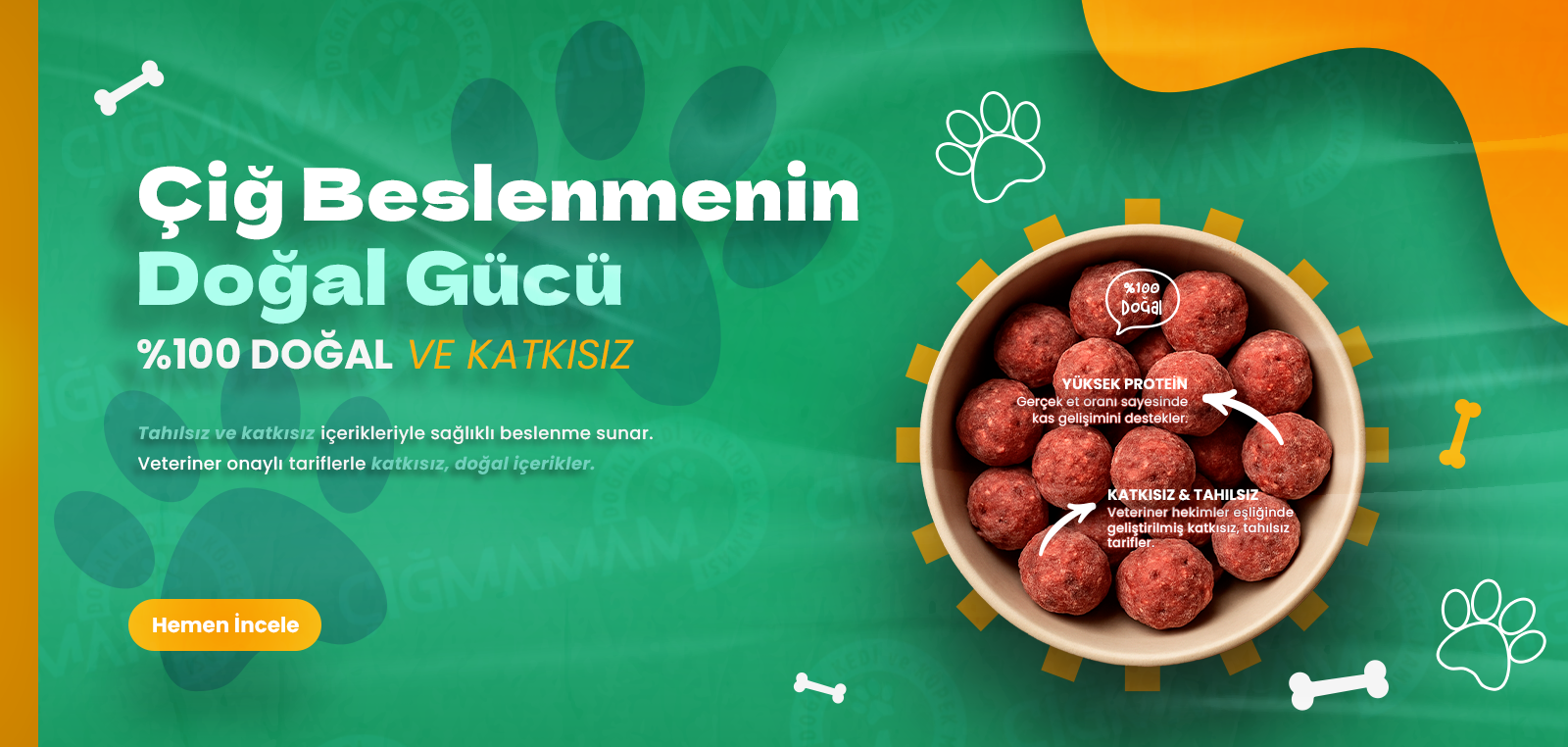 Çiğmamam Barf Kedi ve Köpek Maması Slider