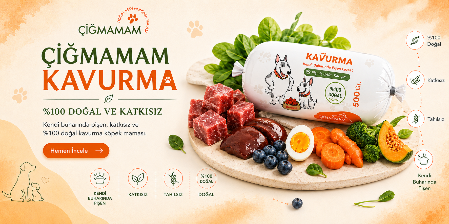 Çiğmamam Barf Kedi ve Köpek Maması Slider