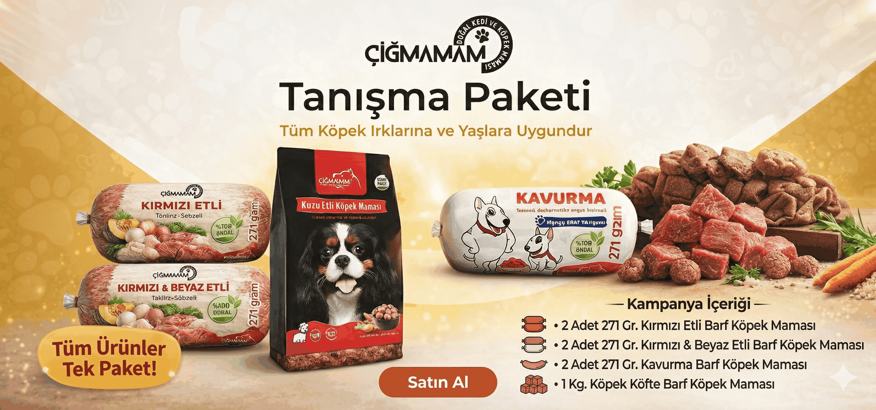 Çiğmamam Barf Kedi ve Köpek Maması Slider