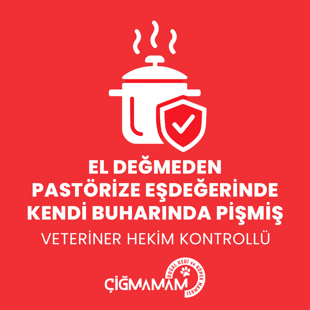 Çiğmamam Kavurma 8 Kg 500 Gr'lık - Pişmiş BARF - Türkiyede İLK - Çiğmamam Kavurma El Değmeden Kendi Buharında Pişen BARF